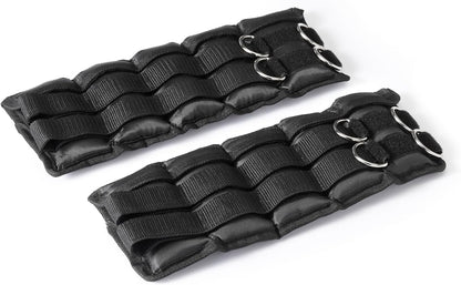 Adjustable Ankle Weights for Men & Women, for Workouts, Resistance Training, Walking, Black