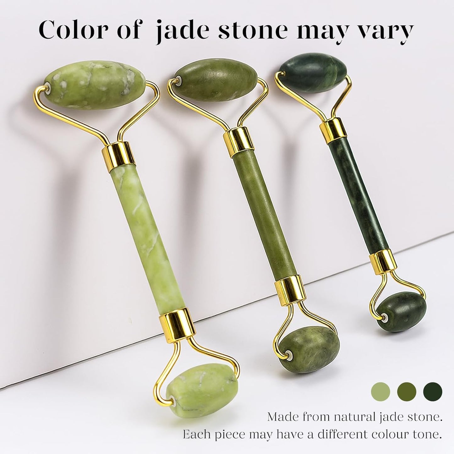 Icyme Gua Sha & Jade Roller Set for Facial Sculpting and Relaxation | Cooling Face Roller & Guasha Tool for Face Lymphatic Drainage, Depuffing, Jawline Definition, Skin Care Gifts for Women–Green