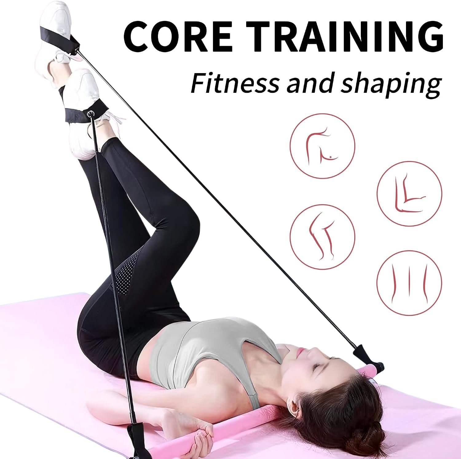 Pilates Bar Kit with Resistance Bands for Home Gym | Multifunctional Exercise Equipment for Women & Men, Suitable for Pilates and Yoga, Quick Assembly, Portable