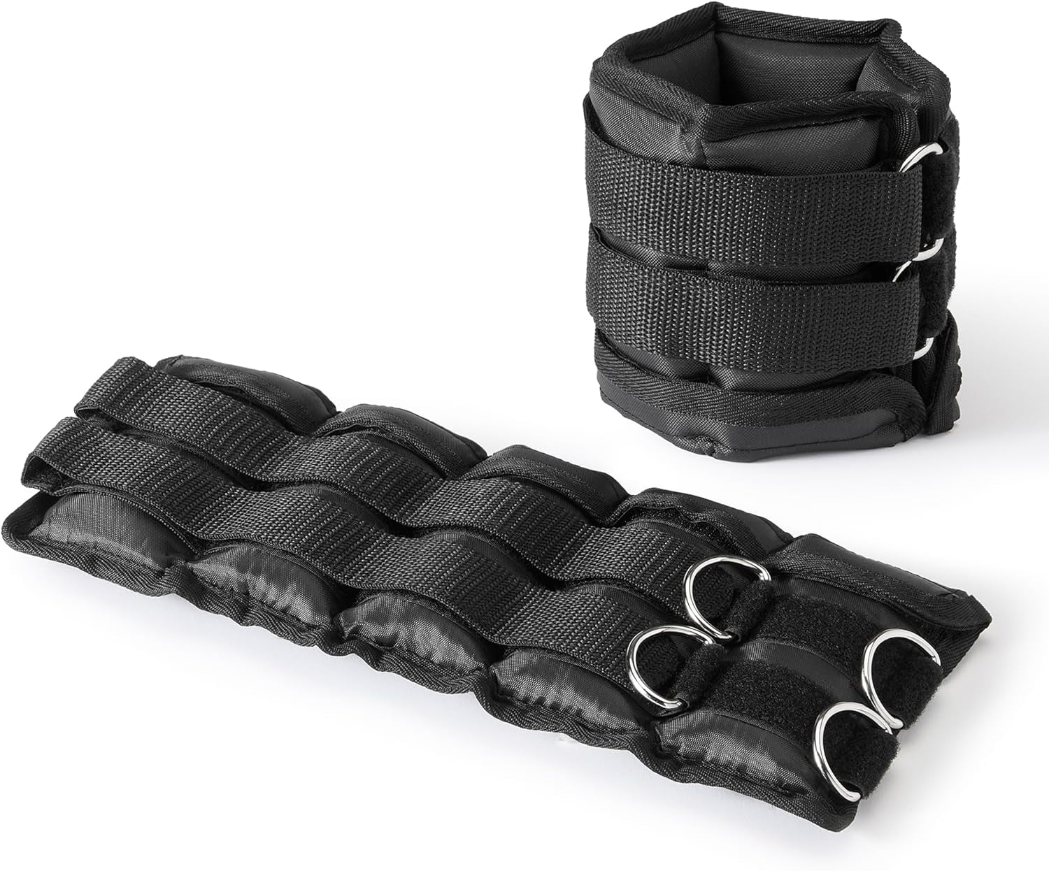 Adjustable Ankle Weights for Men & Women, for Workouts, Resistance Training, Walking, Black