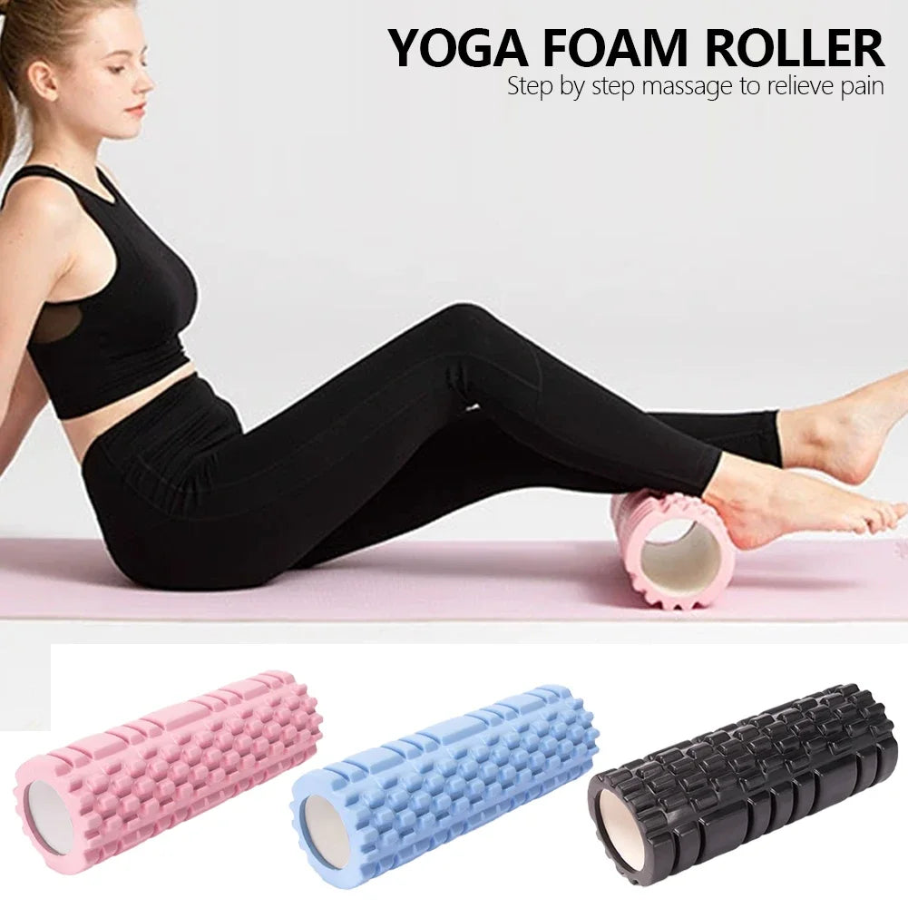 Yoga Foam Roller Muscle Massage Block Pilates Tools Yoga Column Fitness Foam Roller Set Gym Yoga Brick Exercise Equipment