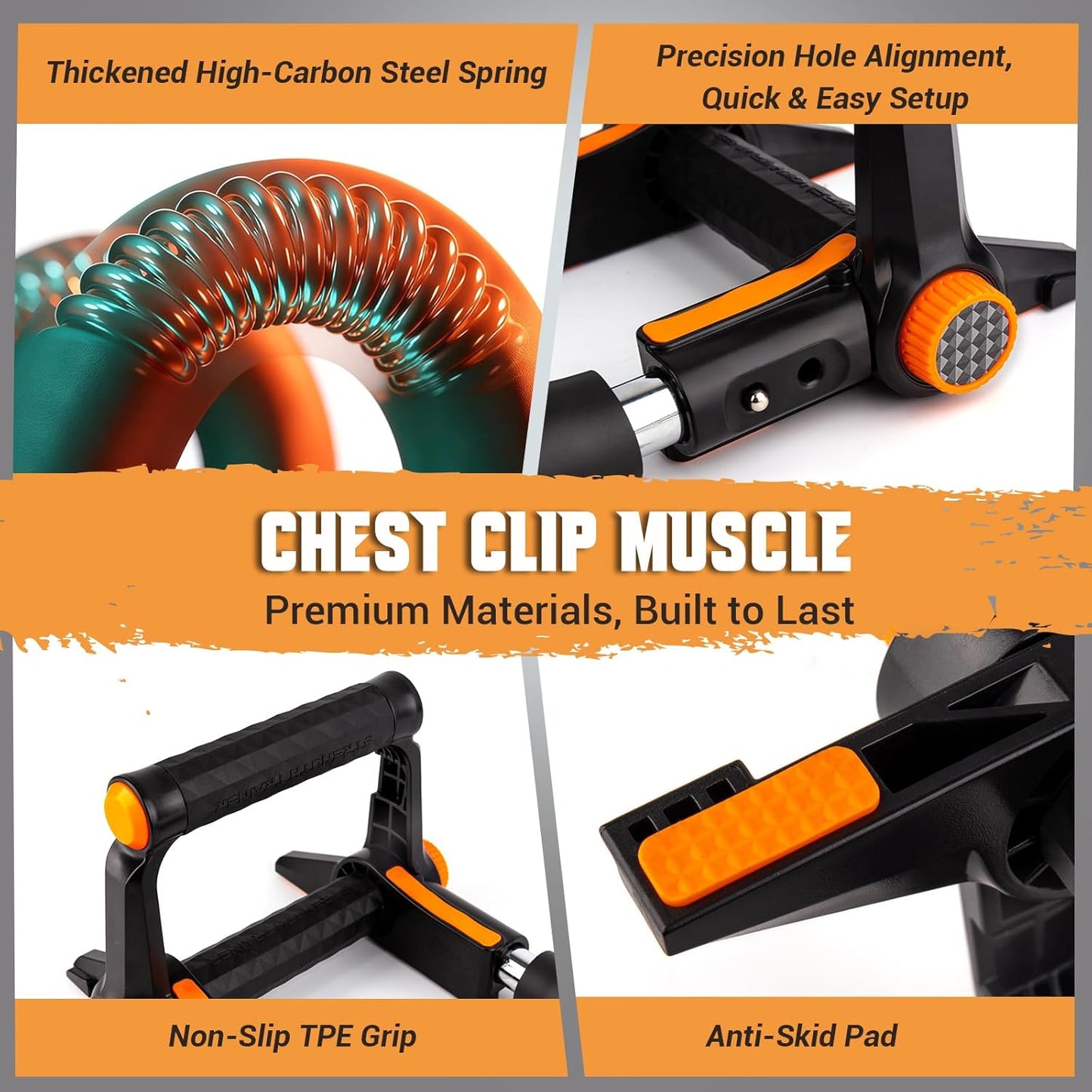 Twister Arm Trainer, 3 in 1 Adjustable Chest Trainer for Men with Poster & Storage Bag, Multifunctional Push up Bar, Home Gym Chest Workout Equipment for Arm Strengthening Chest Builder