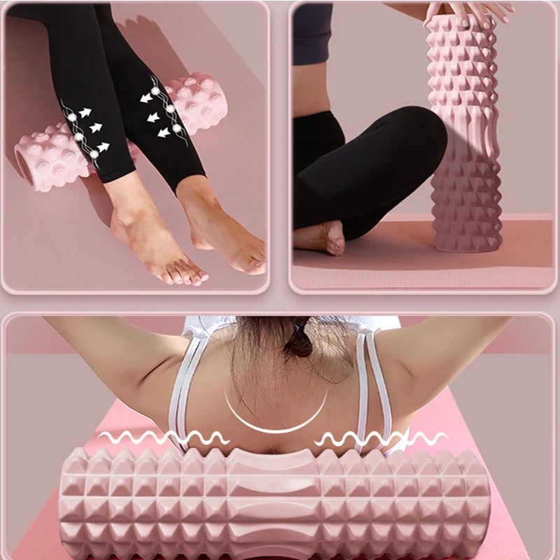 Yoga Foam Roller Muscle Massage Block Pilates Tools Yoga Column Fitness Foam Roller Set Gym Yoga Brick Exercise Equipment