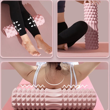 Yoga Foam Roller Muscle Massage Block Pilates Tools Yoga Column Fitness Foam Roller Set Gym Yoga Brick Exercise Equipment