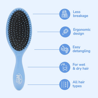 Original Detangler Hair Brush, Sky, for All Hair Textures | Ultra-Soft Intelliflex Bristles Detangle Wet, Dry & Damaged Hair with Less Breakage, Pain-Free Detangling Brush