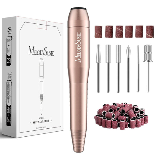 USB Nail Drill PC120I for Gentle Nail Prep | 20000RPM, Adjustable Speed, Forward/Reverse, Inline Control, Cuticle Smoothing, Gel Polish Removal, Beginners