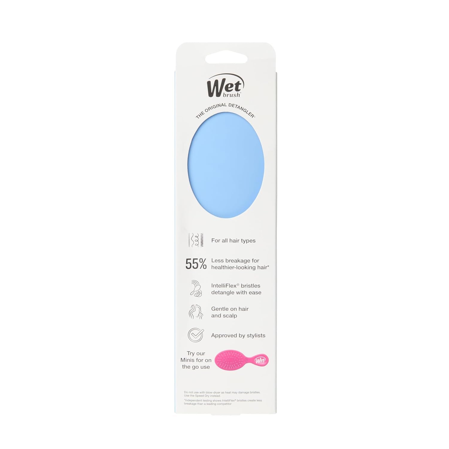 Original Detangler Hair Brush, Sky, for All Hair Textures | Ultra-Soft Intelliflex Bristles Detangle Wet, Dry & Damaged Hair with Less Breakage, Pain-Free Detangling Brush