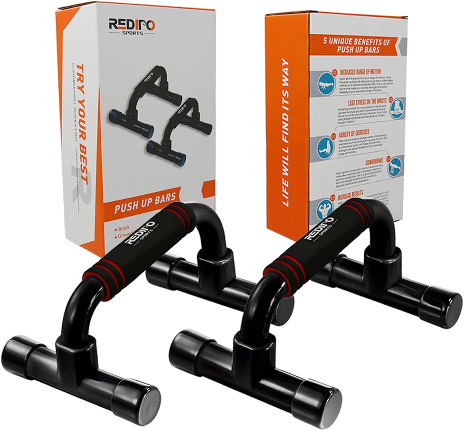 Push up Bars Strength Training - Workout Stands with Ergonomic Push-Up Bracket Board with Anti-Slip Sturdy Structure Portable for Home Fitness Training, Push up Stands Handle for Floor Workouts
