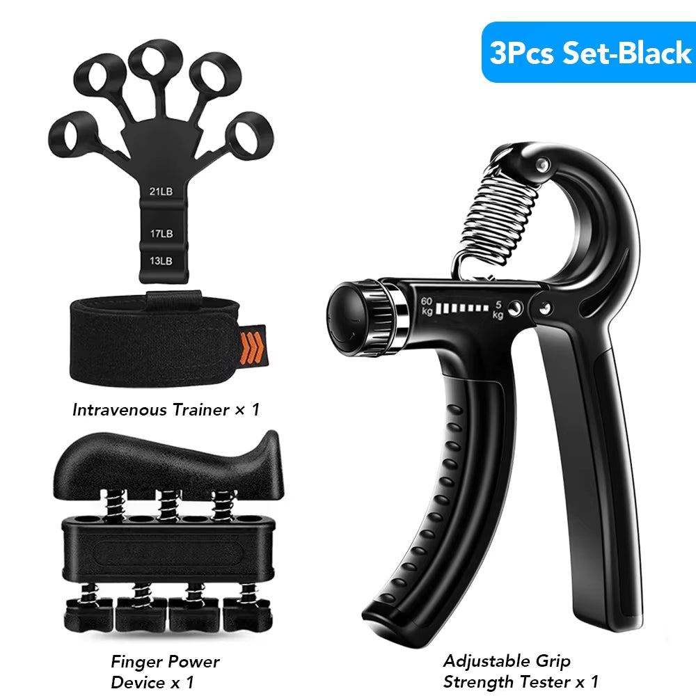 5-60Kg Adjustable Heavy Hand Gripper Fitness Hand Exerciser Grip Wrist Training Finger Gripper Hand Strengthener for Patient