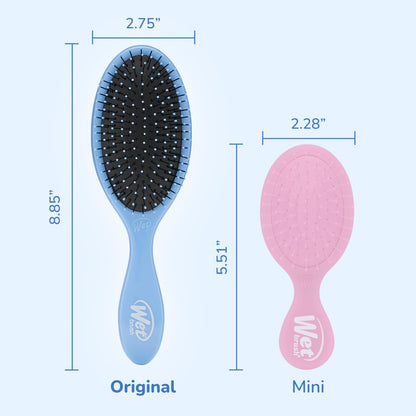 Original Detangler Hair Brush, Sky, for All Hair Textures | Ultra-Soft Intelliflex Bristles Detangle Wet, Dry & Damaged Hair with Less Breakage, Pain-Free Detangling Brush